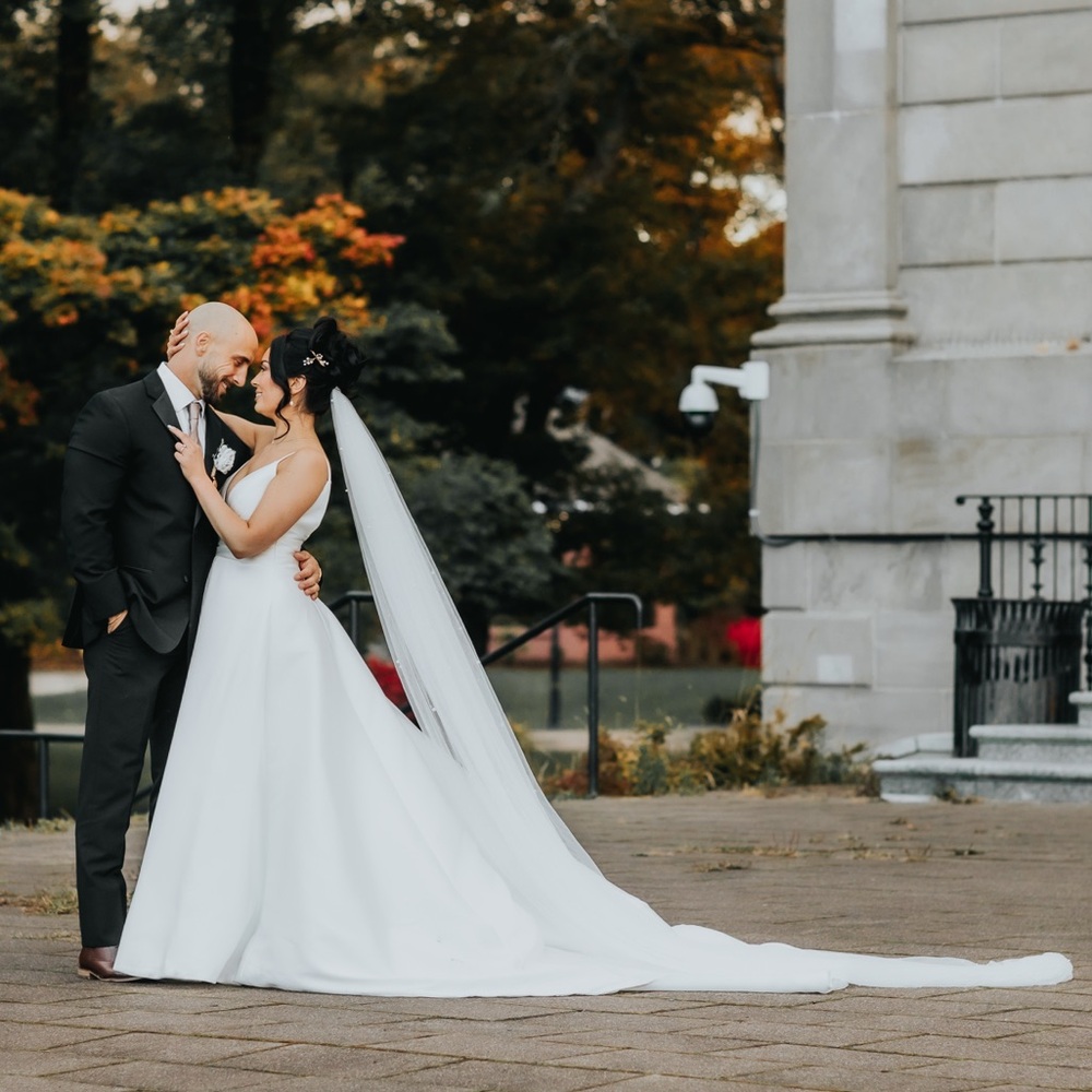 Cathedral length Martina Liana wedding dress | Size 10 (altered)